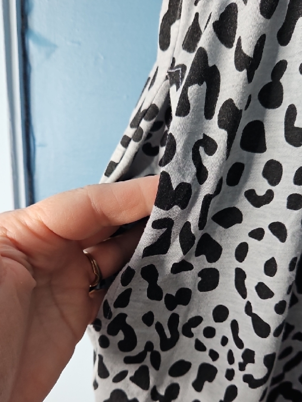 Tugege Leopard Print Short Sleeve Pajama Set - Black on White 12/14 - Picture 5 of 15